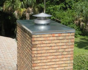 Chimney And cap On Roof